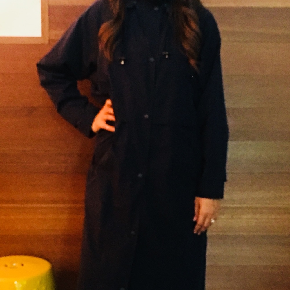 LL BEAN | NAVY RAIN COAT
